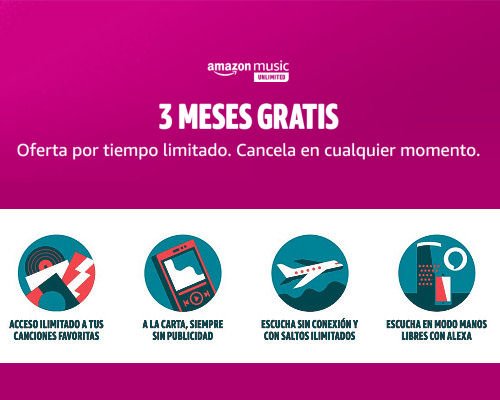 amazon music unlimited 3 meses gratis