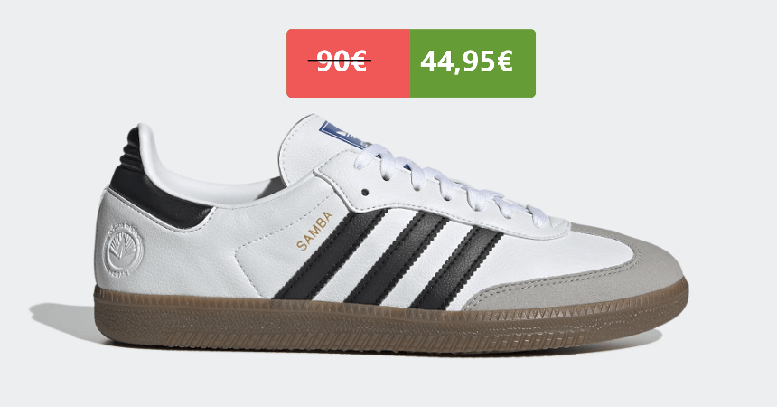 aprender Bermad Tentación CHOLLO! Zapatillas Adidas Samba Vegan 44,95€. (-50%)